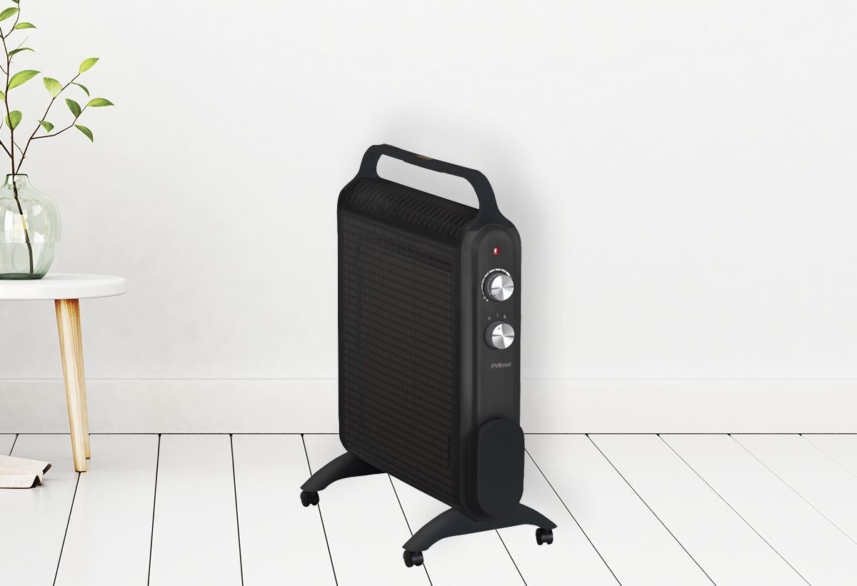 Εδώ απεικονίζεται η θερμάστρα στο χώρο του σαλονιού.